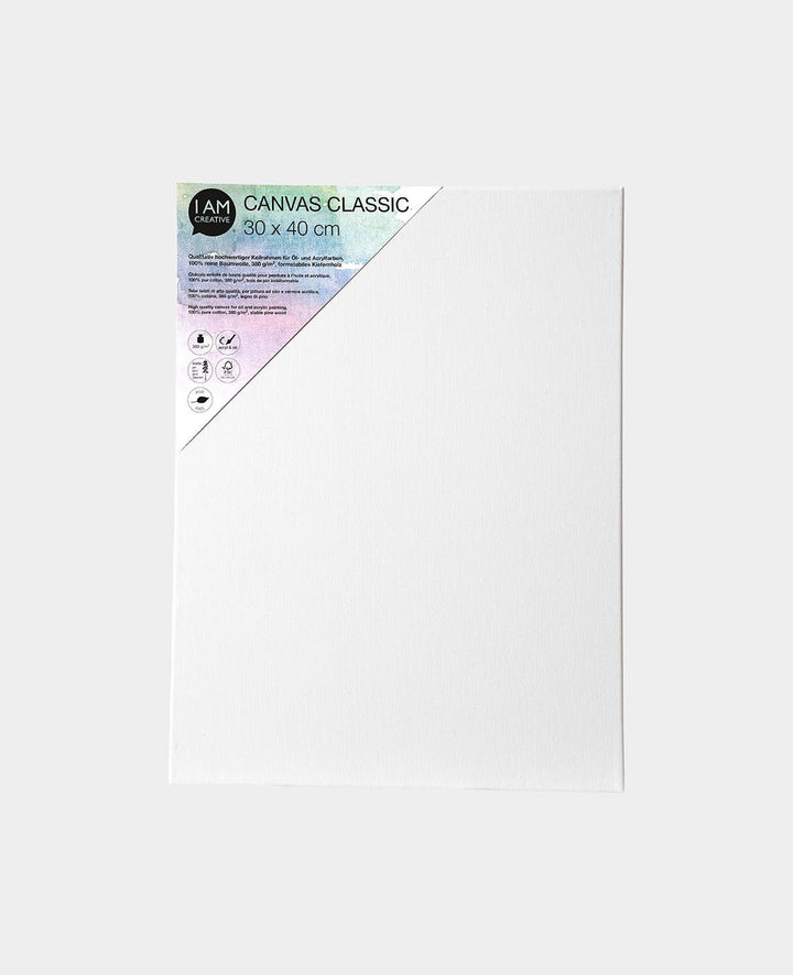 Stretched Canvas Classic, 1.7 x 30 x 40 cm, White