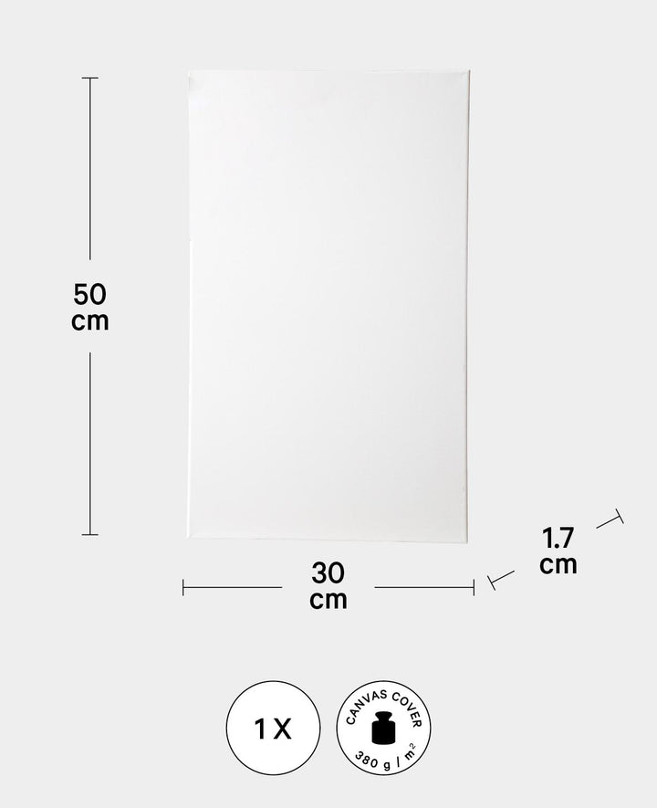Stretcher Frame Classic, 1.7 x 30 x 50 cm, White