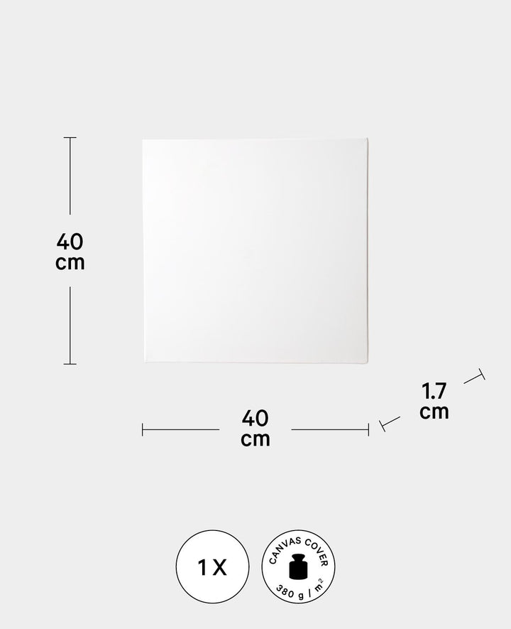 Stretcher Frame Classic, 1.7 x 40 x 40 cm, White