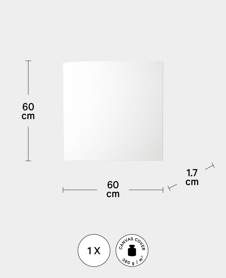 Stretcher Frame Classic, 1.7 x 60 x 60 cm, White