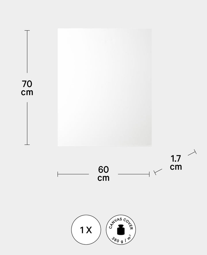 Stretcher Frame Classic, 1.7 x 60 x 70 cm, White