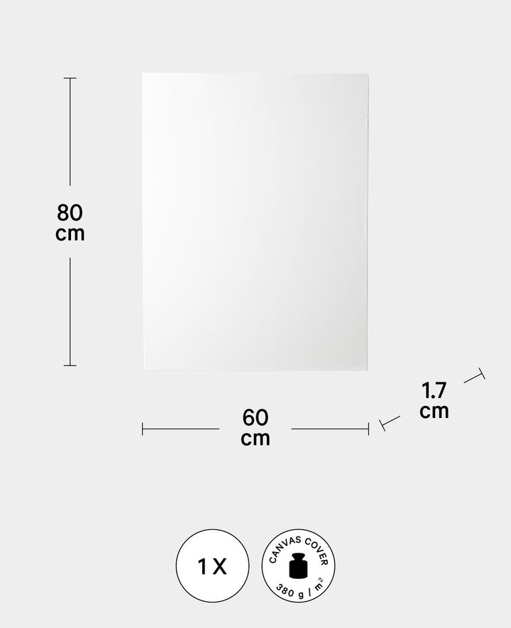 Châssis Classic, 1,7 x 60 x 80 cm, blanc