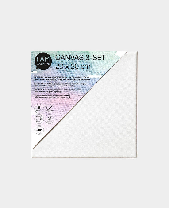 Stretcher frame, 1.7 x 20 x 20 cm, white, 3 pcs.