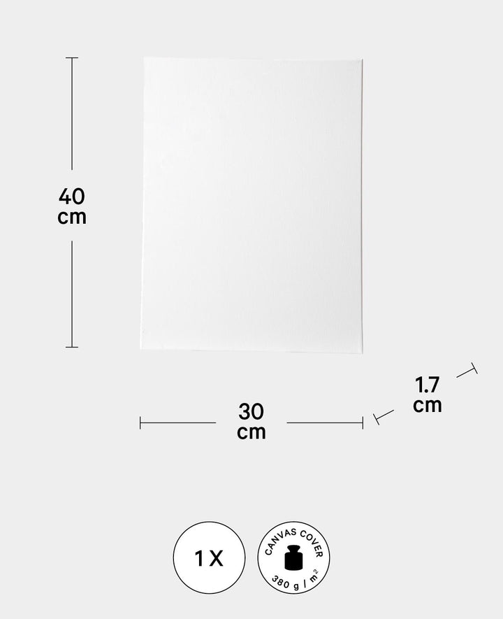 Stretcher Frame, 1.7 x 30 x 40 cm, White, 3 pcs.