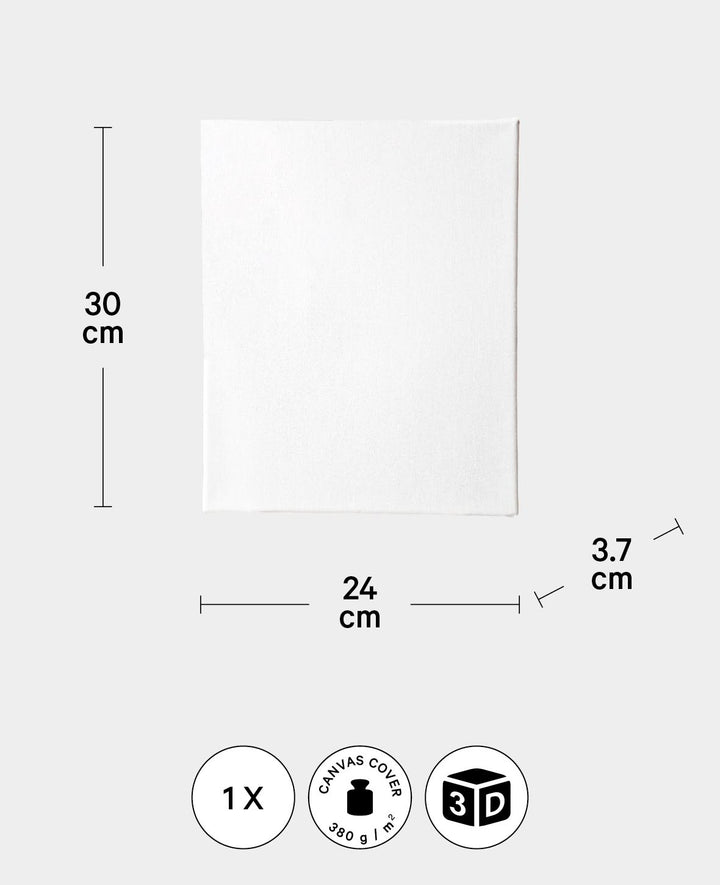 Stretcher frame 3D, 3.7 x 24 x 30 cm, White