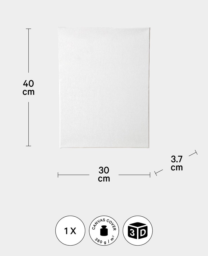Stretcher Frame 3D, 3.7 x 30 x 40 cm, White