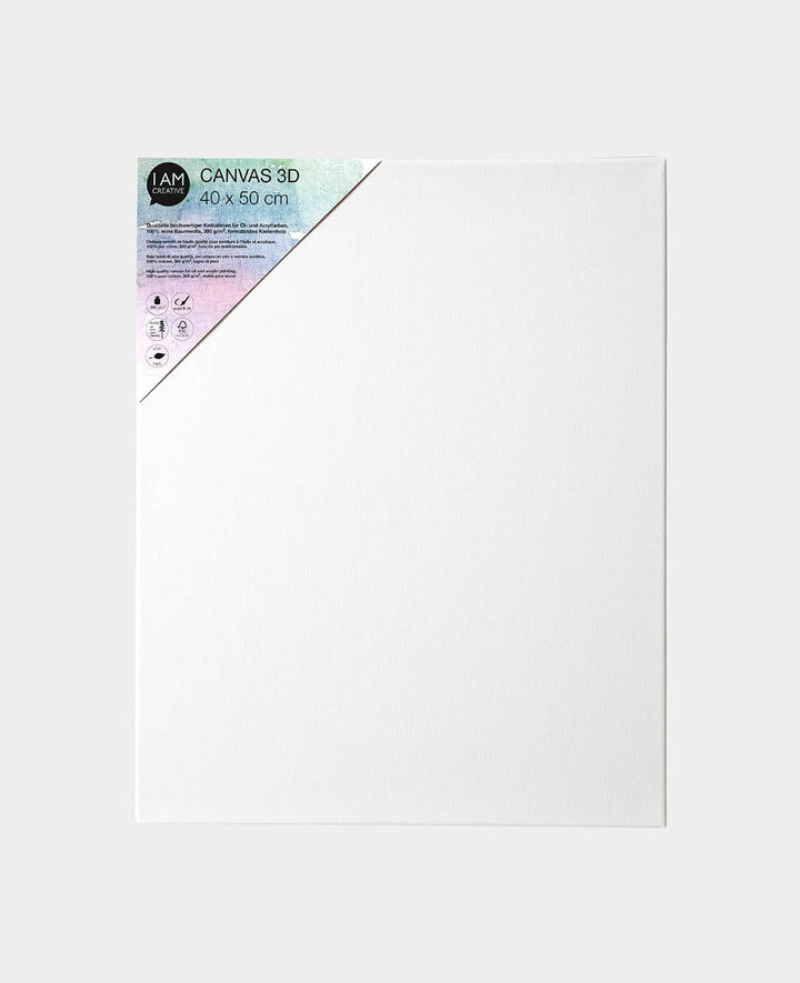 Stretched Canvas 3D, 3.7 x 40 x 50 cm, White
