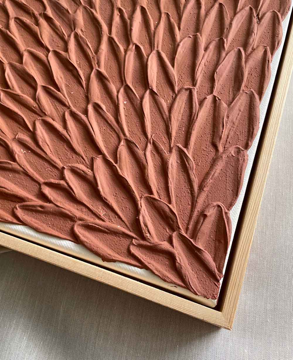 Shadow gap frame, 34 x 44 cm, for stretcher frame size 30 x 40 cm, beech wood