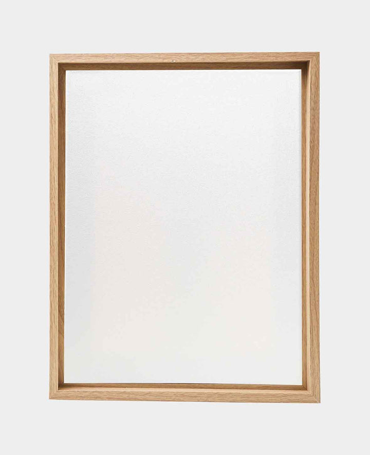 Shadow gap frame set, 34 x 44 cm, incl. stretcher frame (30 x 40 cm), pine wood