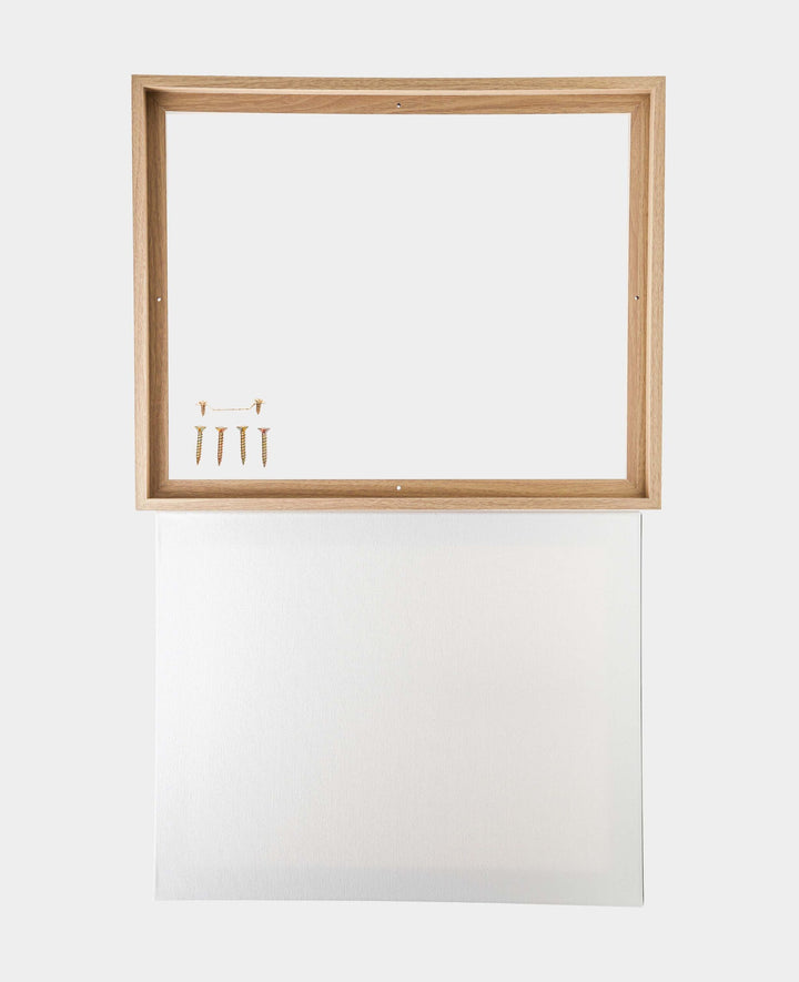 Shadow Gap Frame Set, 44 x 54 cm, incl. Stretcher Bar Frame (40 x 50 cm), Pine Wood