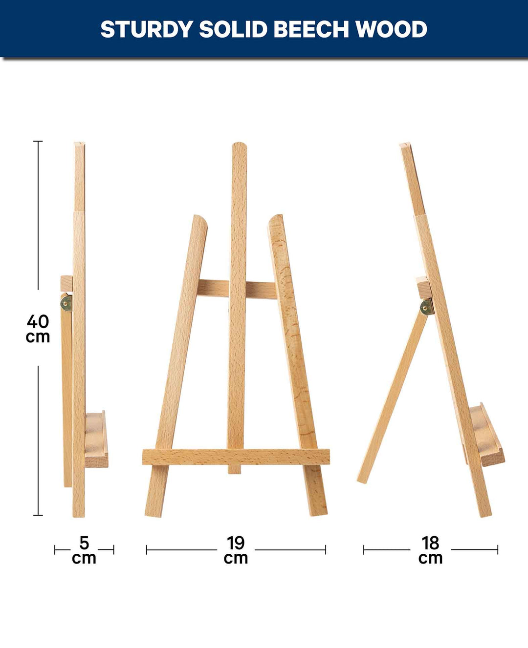 Table Easel made of Beechwood, 19 x 18 x 40 cm