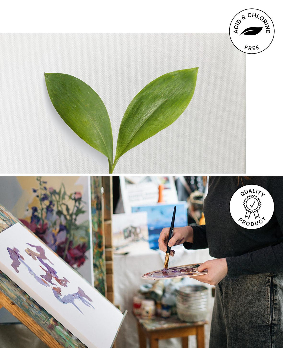 Keilrahmen BASIC, 1.7 x 20 x 20 cm, Weiss, 3 Stk.