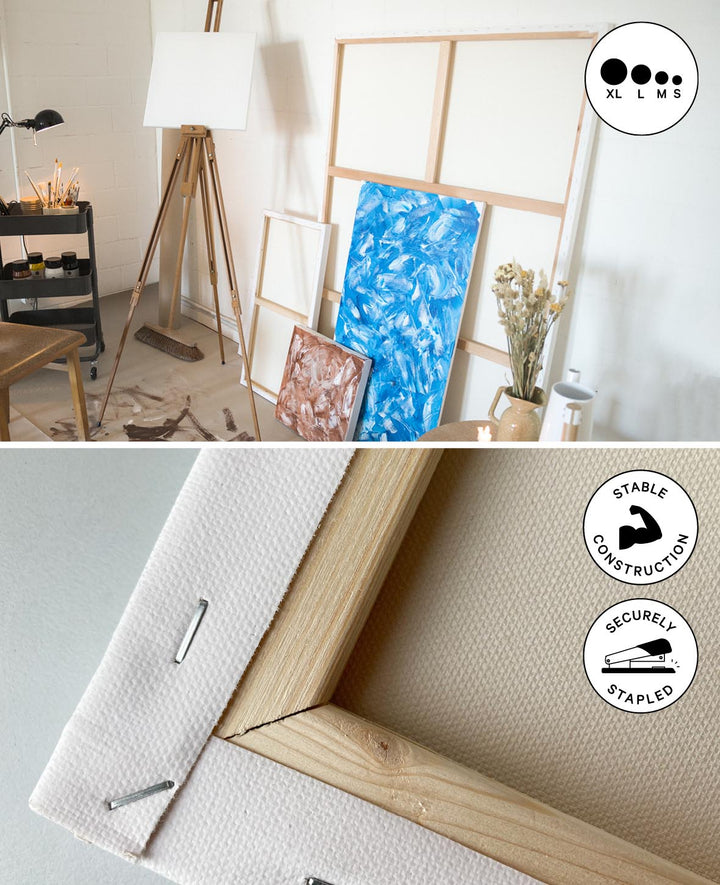 Stretched Canvas 3D, 3.7 x 20 x 20 cm, White