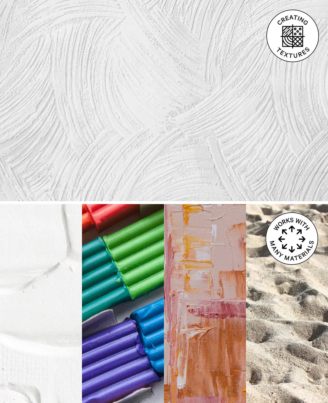 Jeu de spatules en plastique, 4 pièces, avec différentes dentures