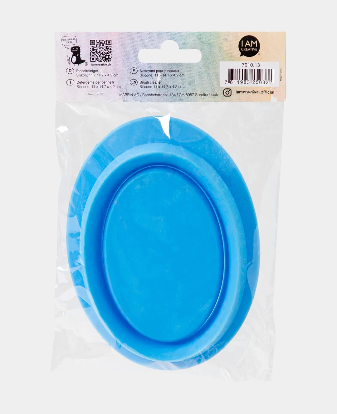 Brush cleaner, brush cleaning container, silicone, 11 x 14.7 cm