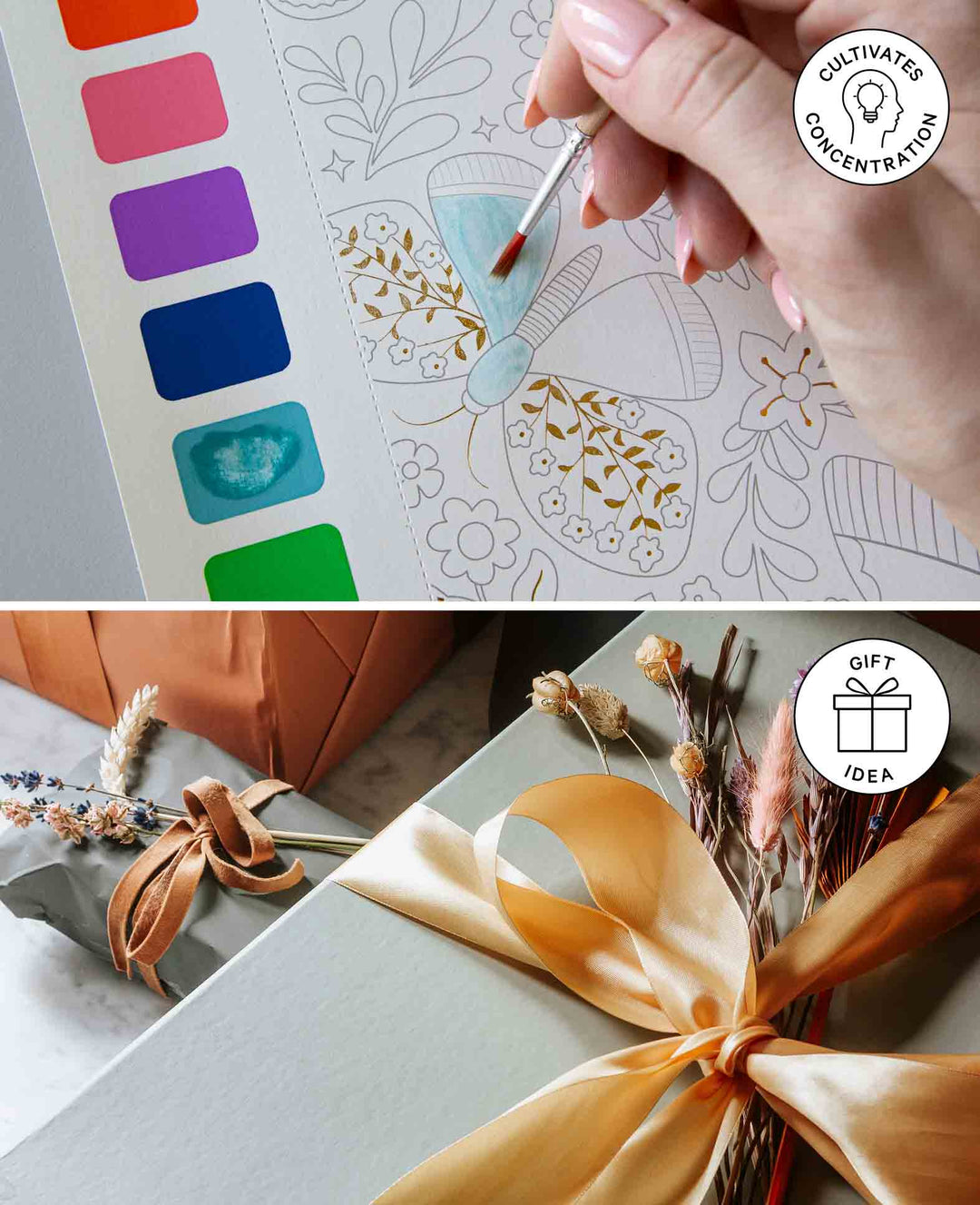 Watercolor Set with Painting Sheets, incl. 1 Brush, 15.2 cm x 20.3 cm, 2 Painting Sheets