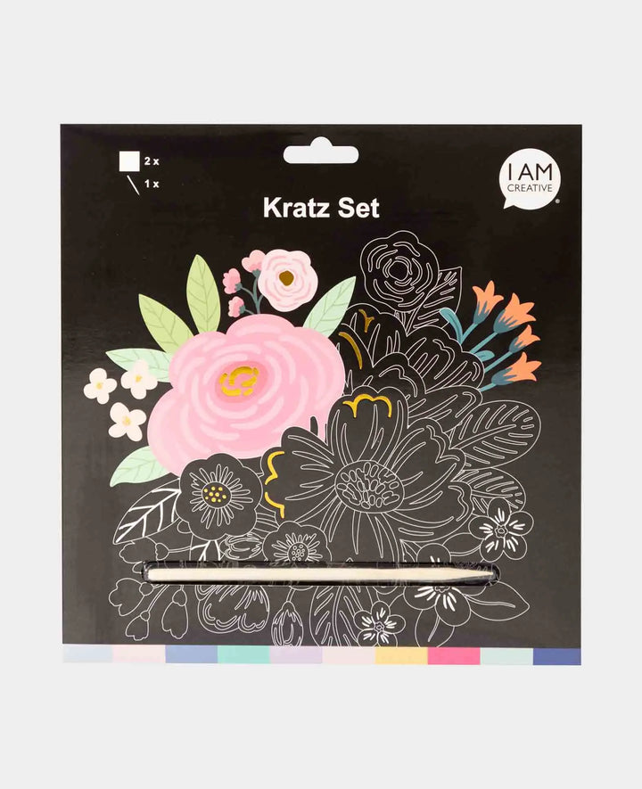 Kratz Set, Blumen, 2 Stk.
