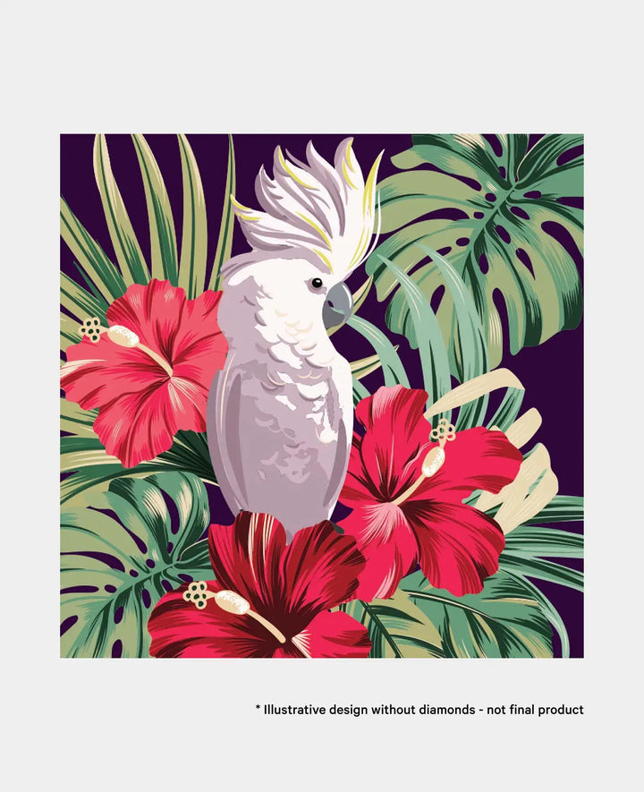 Diamond Painting Kit, Cockatoo, 30 x 30 cm