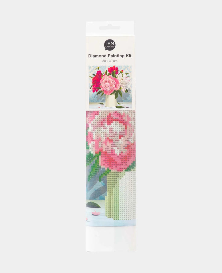 *Diamond Painting Kit, 30x30 cm, Flowers in Vase