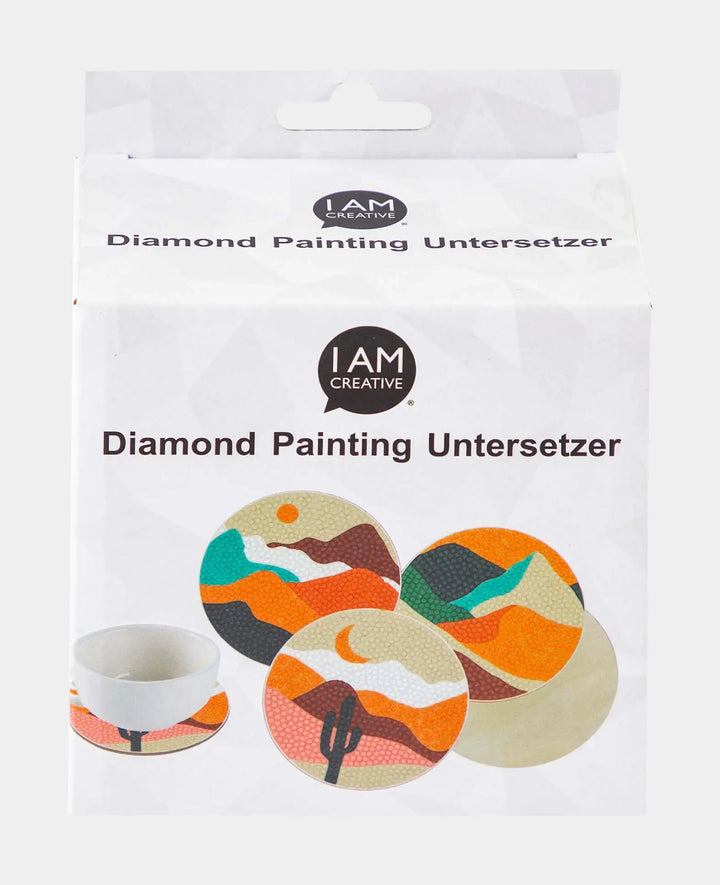 Diamond Painting Untersetzer, Landschaft, Ø 10 cm, 6 Stk.