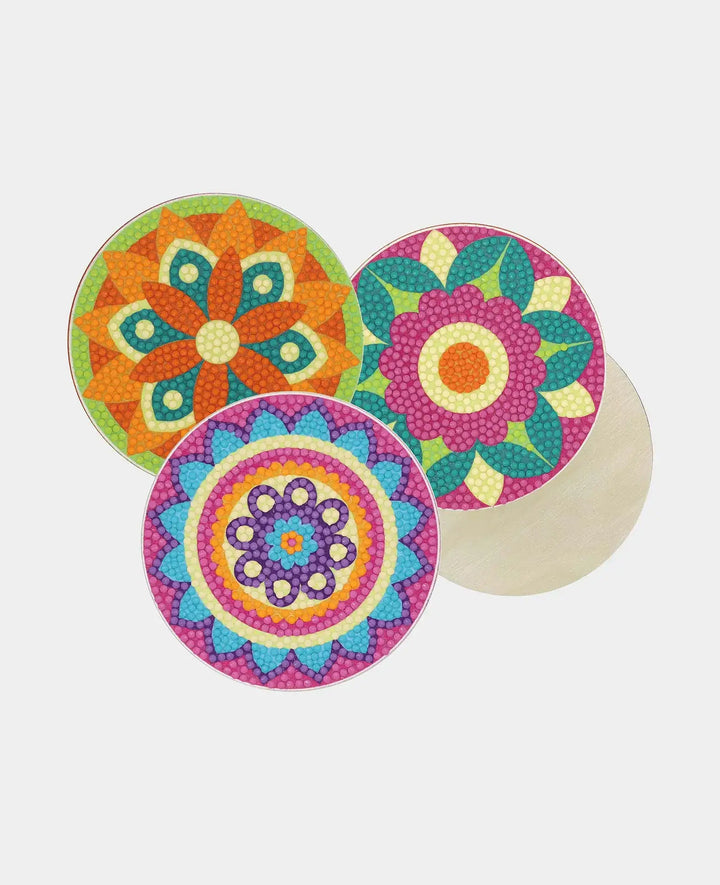 Diamond Painting Untersetzer, Mandala, Ø 10 cm, 6 Stk.
