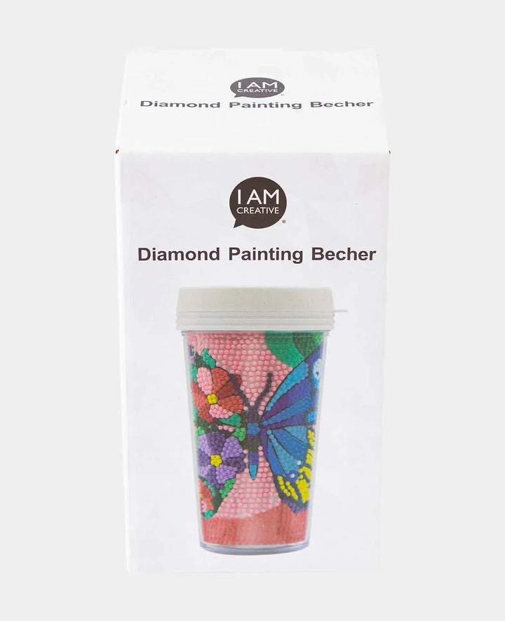 Diamond Painting Cup, Butterfly, Water Bottle, 17 x 9.2 cm