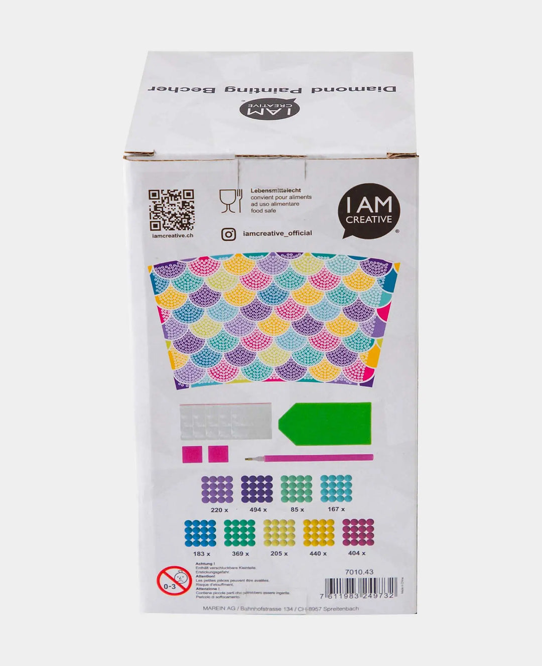 Diamond Painting tasse, graphique, gourde, 17 x 9.2 cm