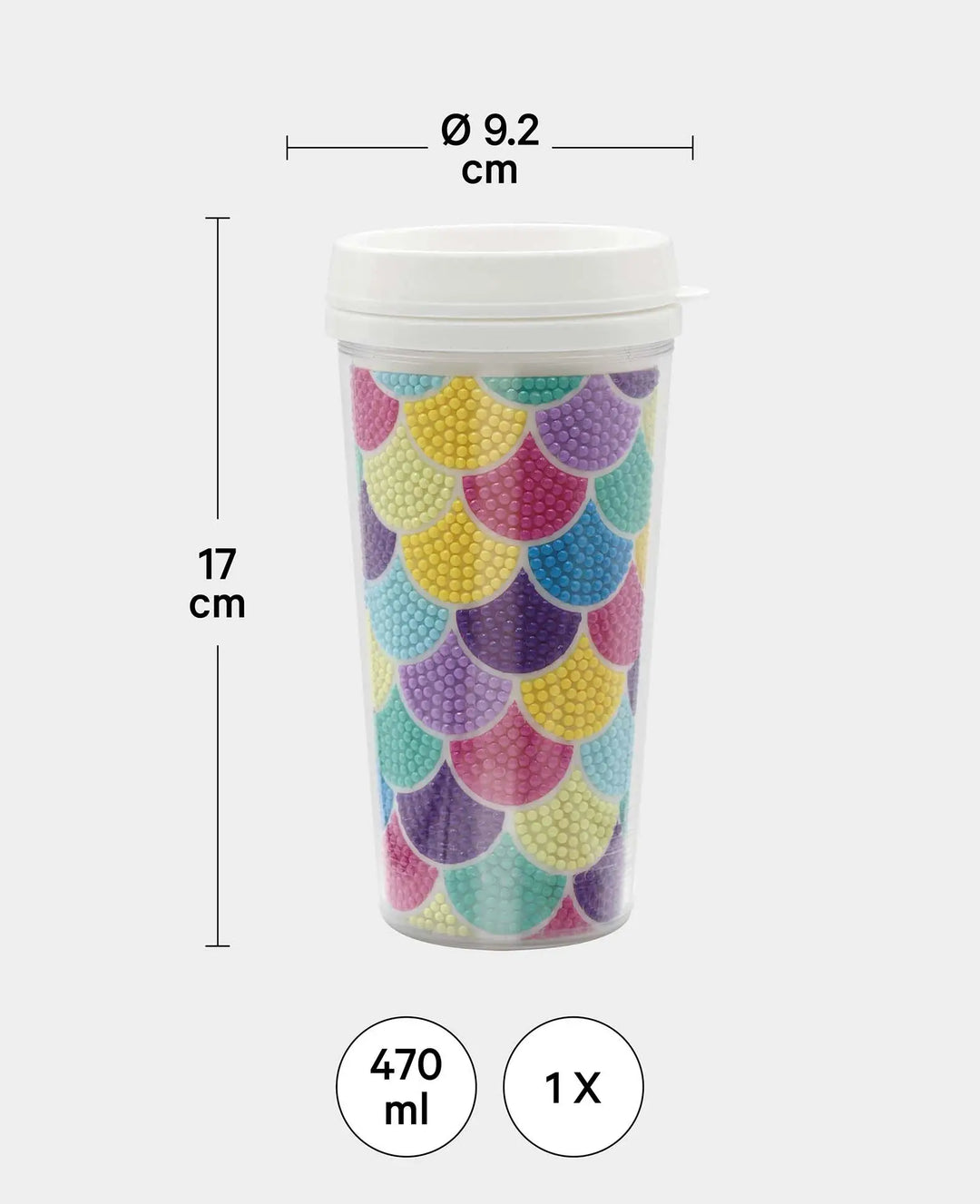 Diamond Painting tasse, graphique, gourde, 17 x 9.2 cm