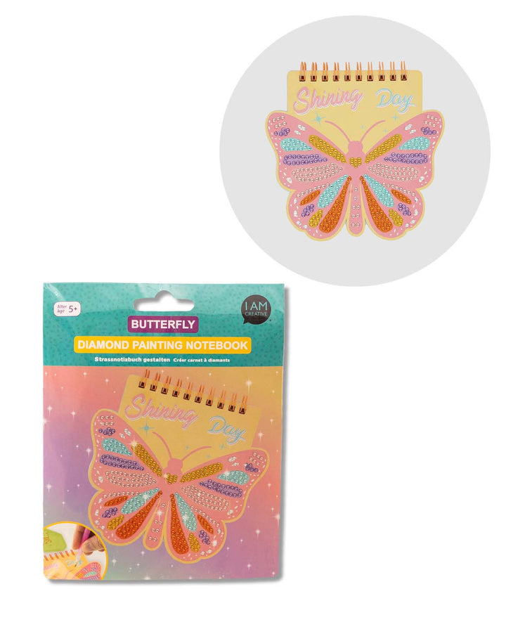Carnet de Diamond Painting, papillon, 14 x 13.5 cm