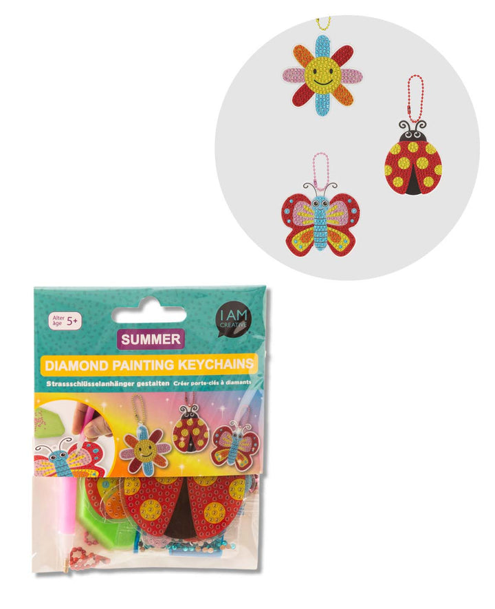 Diamond Painting Keychain Set, Summer, 3 pcs.