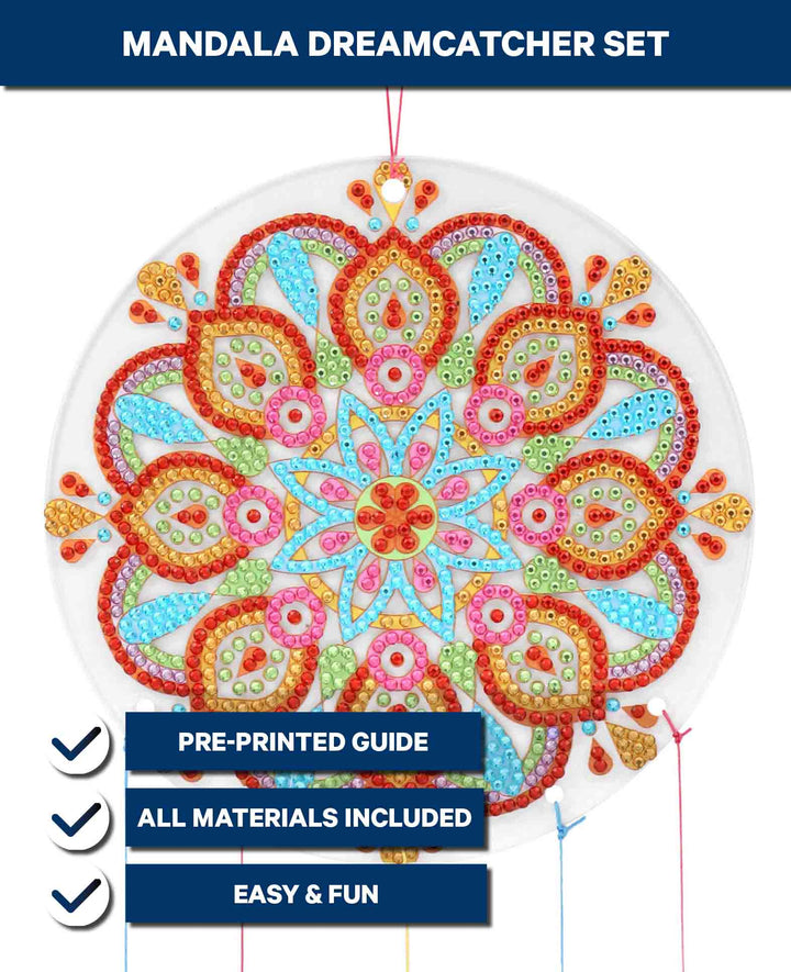 Diamond Painting Attrape-rêves Mandala, Kit complet