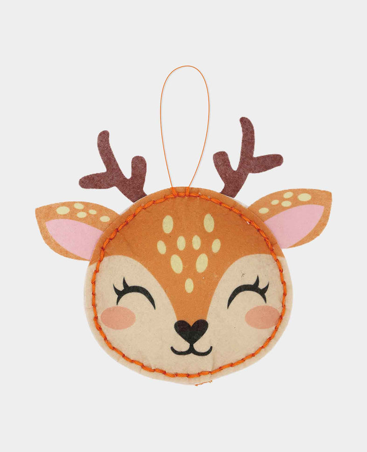 DIY Nähset Hirsch aus Filz, 9.5 x 10 cm, 1 Set