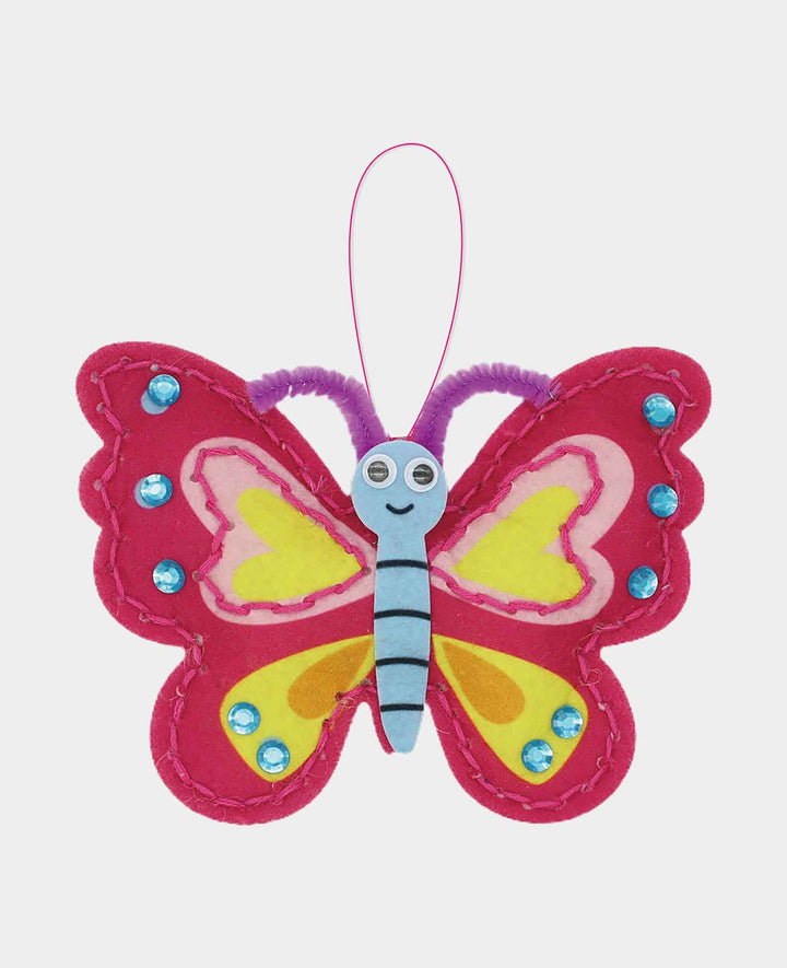 DIY Nähset Schmetterling aus Filz, 12 x 9 cm, 1 Set