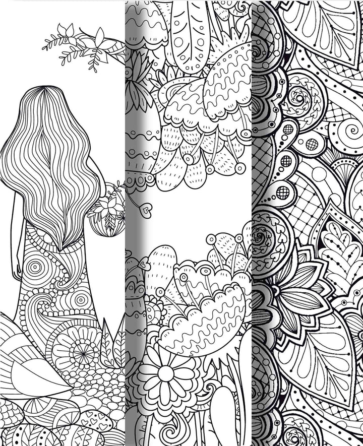 Flower Colouring Book, FSC certified paper, 19.5 × 23 cm, 64 pages