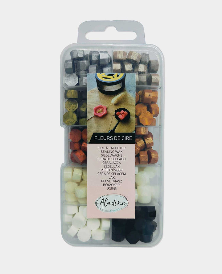Wachsbox 10 Farben, Metallicfarben