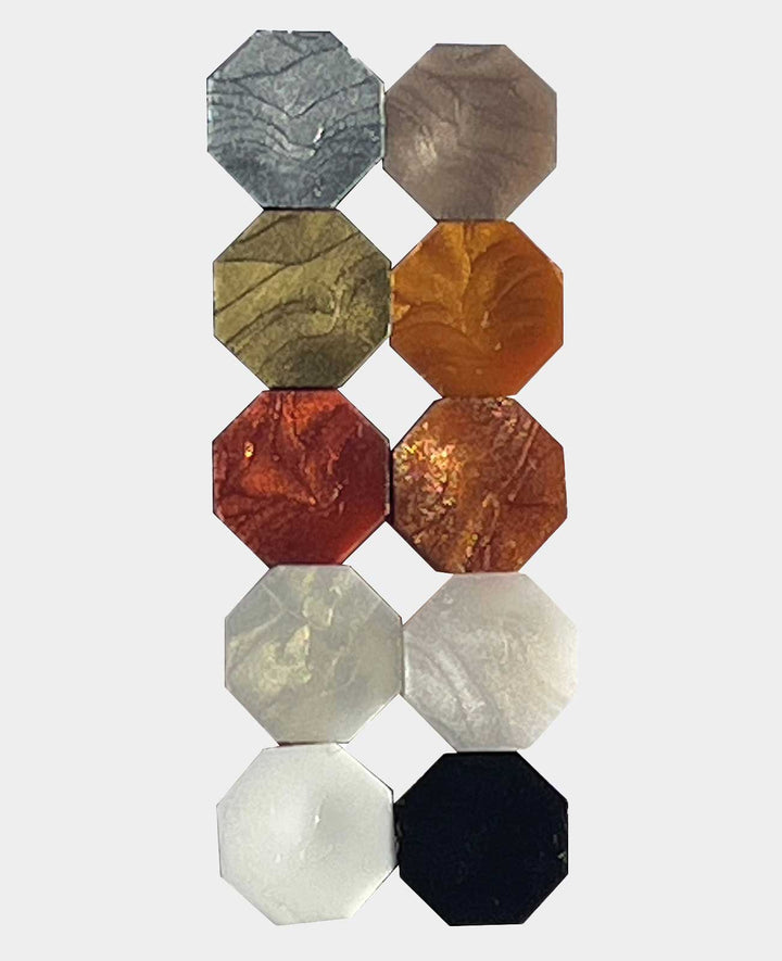 Wachsbox 10 Farben, Metallicfarben