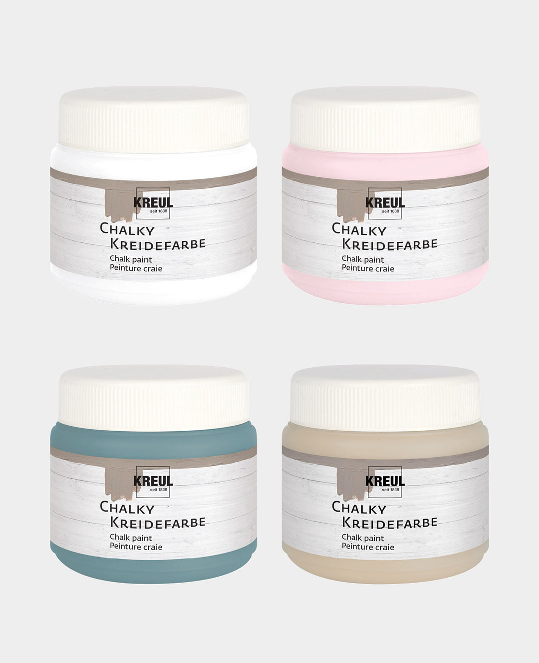 KREUL Chalky Kreidefarben Basis Set 4 x 150 ml
