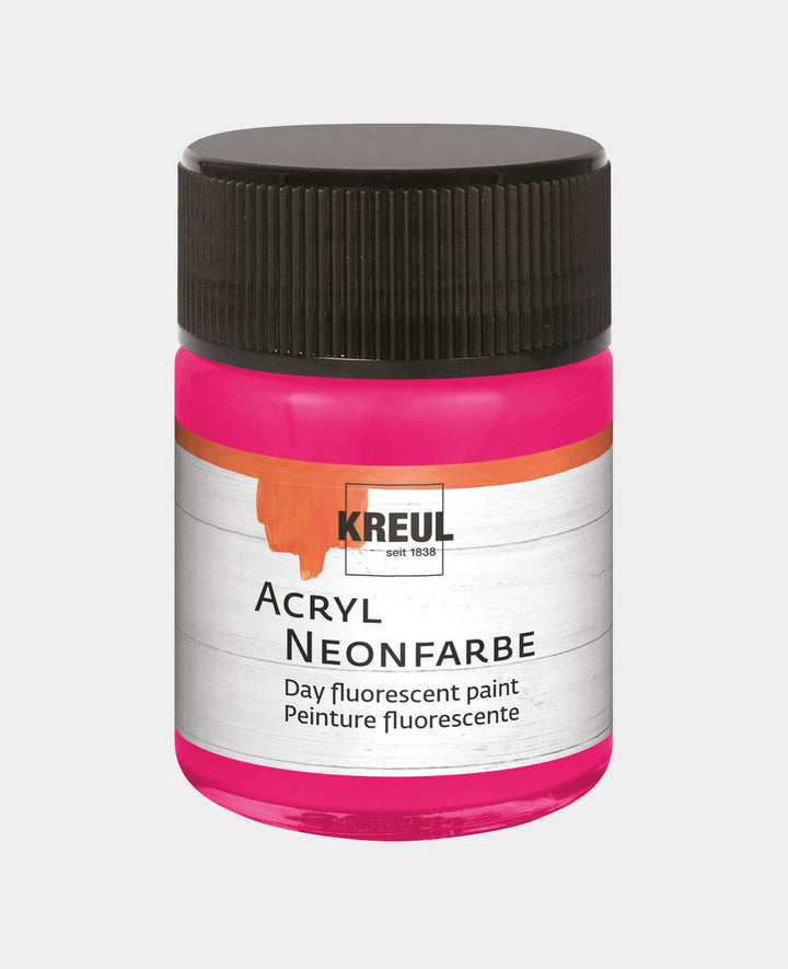 KREUL Acryl Neonfarbe, Neonpink 50 ml