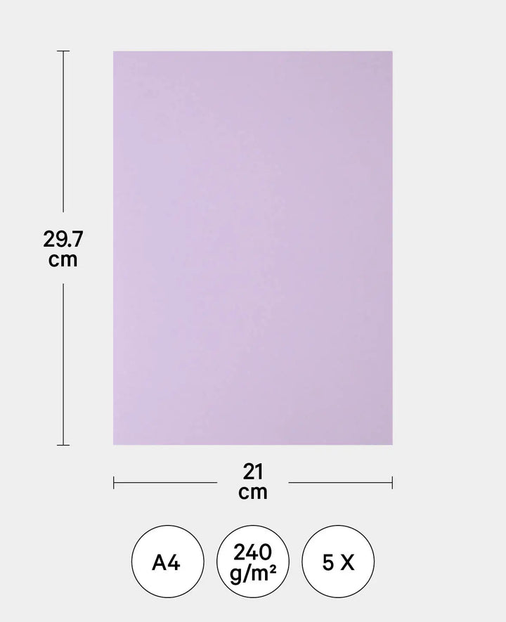 Briefkarton, Lavendel, 210 x 297 mm, A4, 5 Stk.
