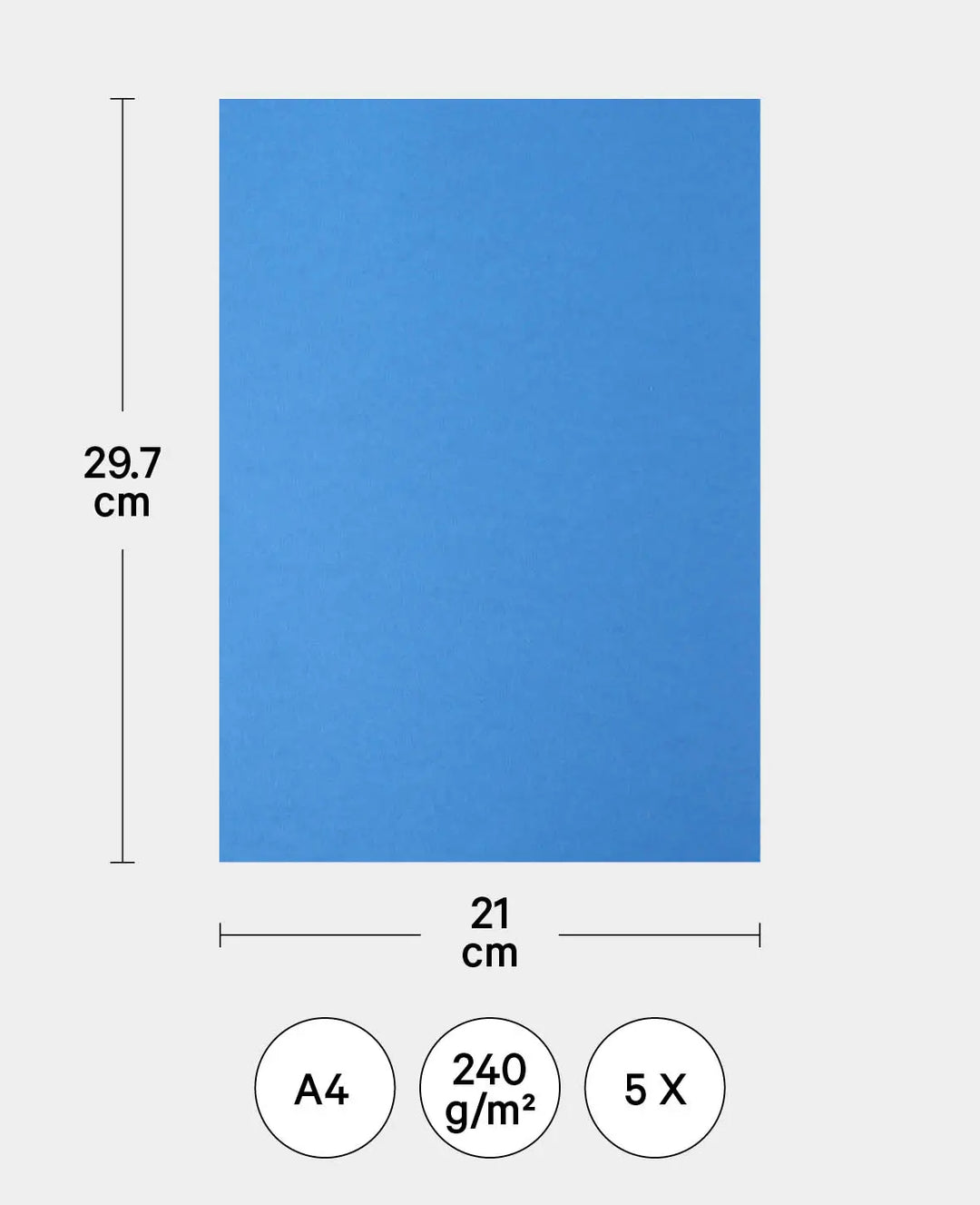 Mailbox, Blue, 210 x 297 mm, A4, 5 pcs.