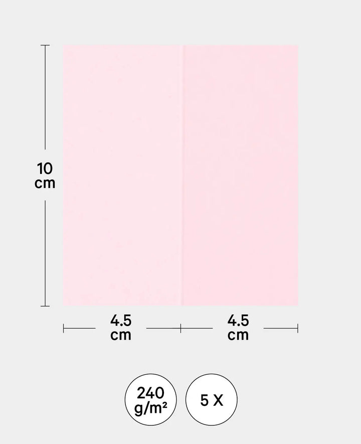 Tischkarten, Platzkarten, Rosa, 89 x 100 mm, 240 g/m², 5 Stück