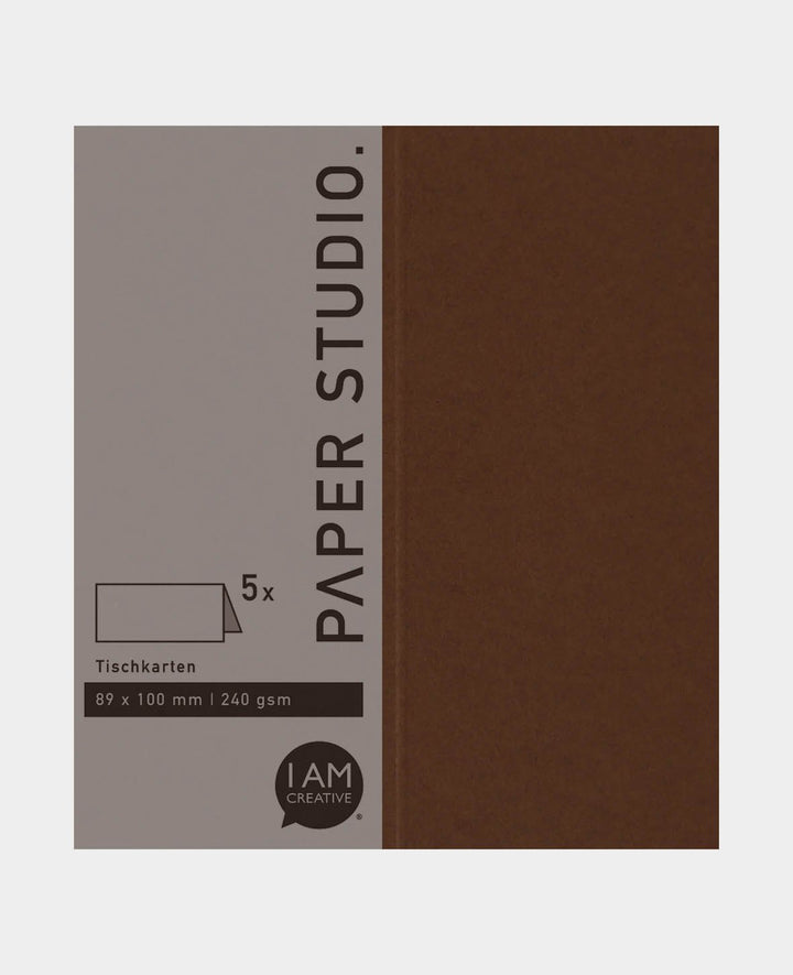Marque-places, Brun chocolat, 89 x 100 mm, 240 g/m², 5 pièces