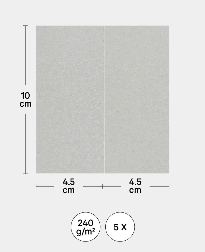 Tischkarten, Platzkarten, Silber, 89 x 100 mm, 240 g/m², 5 Stück