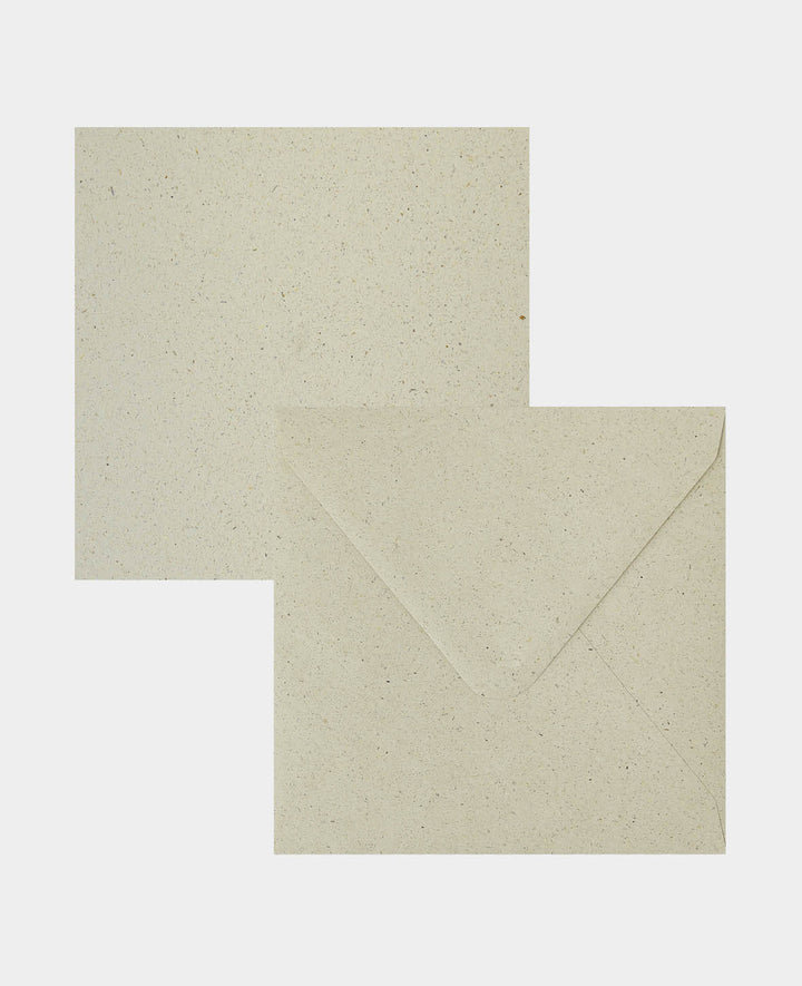 Cards &amp; Envelopes Set, Natural, 152 x 152 mm &amp; 160 x 160 mm, 200 &amp; 120 gsm, 5 pieces each