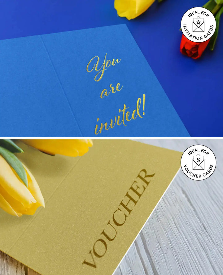 Double cards, orange, A6, 240 gsm, 5 pieces