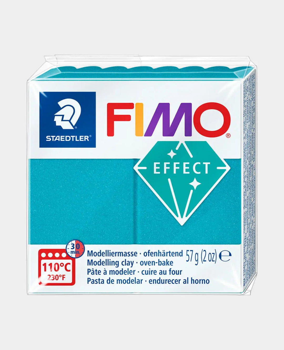 FIMO® effect Normalblock, Metallic Türkis