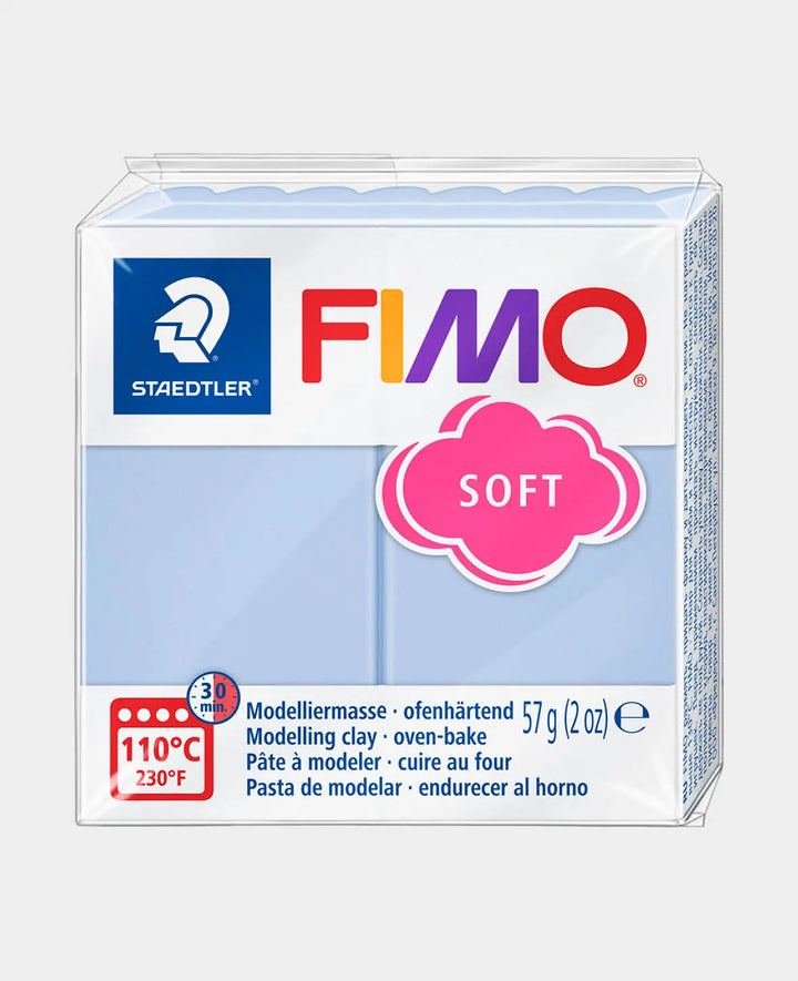 FIMO® soft Normalblock Serenity Blue, Blau, 5.5 x 5.5 x 1.5 cm à 57 g