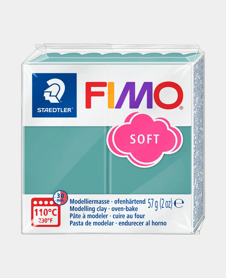 FIMO® soft Normal Block Ocean Wave, Green, 5.5 x 5.5 x 1.5 cm at 57 g