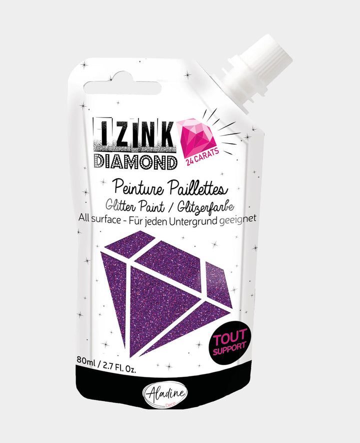 IZINK Diamond Glitter Paint, Lilac, 80 ml, 1 pc.