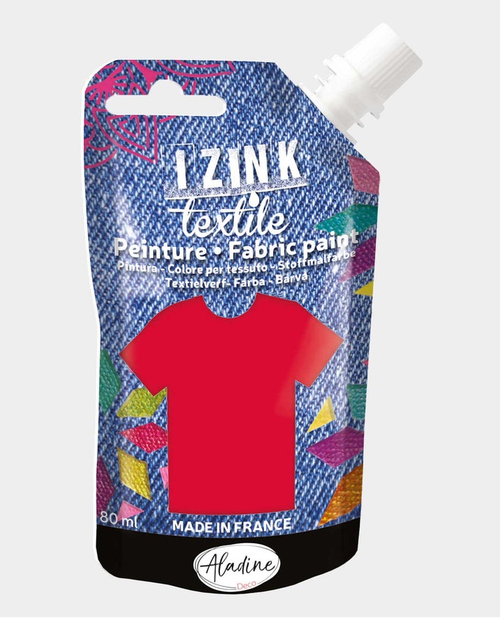 IZINK Textile Paint red, 80ml